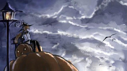 halloween Anime witch anime halloween HD Desktop Wallpaper | Background Image