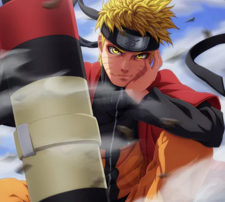 HD PC desktop wallpaper featuring Naruto Uzumaki from the anime Naruto, showcasing him in a close-up with intense eyes and his signature headband.