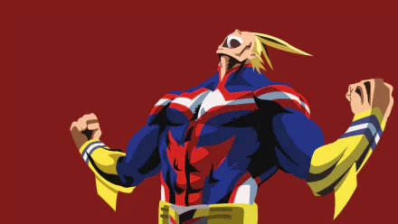 HD PC desktop wallpaper featuring Toshinori Yagi as All Might from My Hero Academia: Two Heroes, showcasing the iconic anime hero in a bold, dynamic pose.