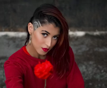 brown eyes lipstick woman model HD Desktop Wallpaper | Background Image