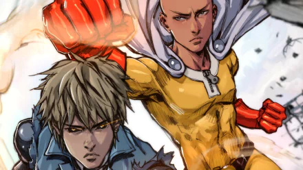 Genos (One-Punch Man) Saitama (One-Punch Man) Anime One-Punch Man HD Desktop Wallpaper | Background Image