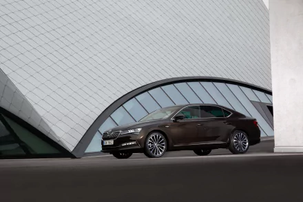 compact car black car car Skoda vehicle Skoda Superb HD Desktop Wallpaper | Background Image