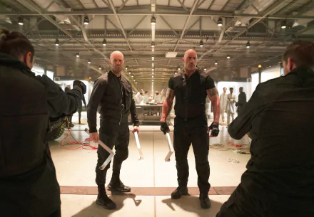 Jason Statham Deckard Shaw Luke Hobbs Dwayne Johnson movie Fast & Furious Presents: Hobbs & Shaw HD Desktop Wallpaper | Background Image