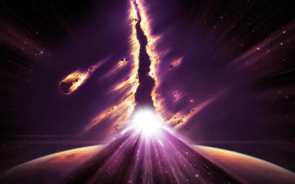 meteor planet Sci Fi space HD Desktop Wallpaper | Background Image