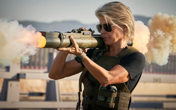 Sarah Connor Linda Hamilton movie Terminator: Dark Fate HD Desktop Wallpaper | Background Image