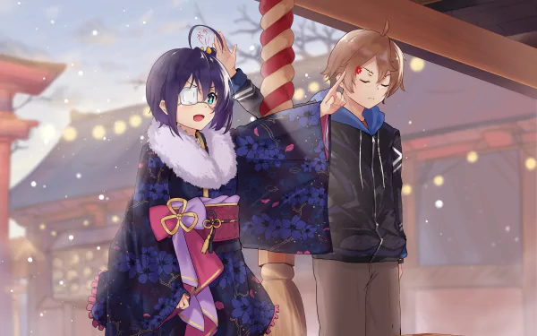 Rikka Takanashi Yūta Togashi Anime Love Chunibyo & Other Delusions HD Desktop Wallpaper | Background Image