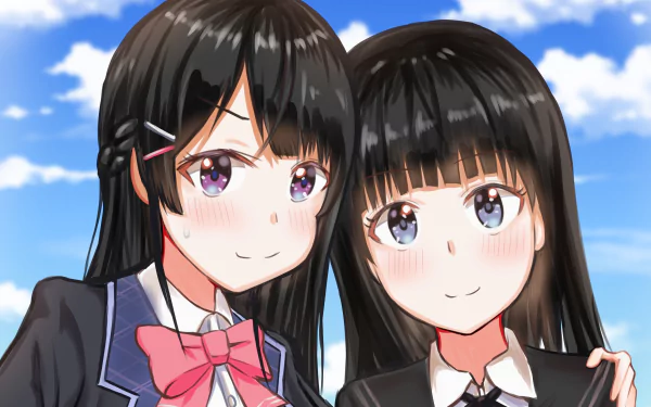 Tsukino Mito Tsukasa Ayatsuji Amagami SS Virtual Youtuber Anime crossover HD Desktop Wallpaper | Background Image