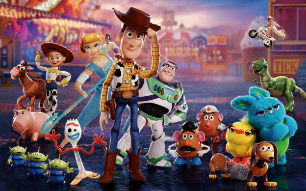 Bo Peep Forky (Toy Story) Buzz Lightyear Woody (Toy Story) Jessie (Toy Story) movie Toy Story 4 HD Desktop Wallpaper | Background Image