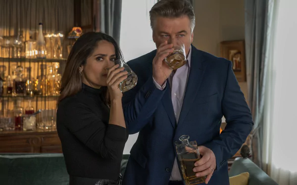 Alec Baldwin Salma Hayek movie Drunk Parents HD Desktop Wallpaper | Background Image