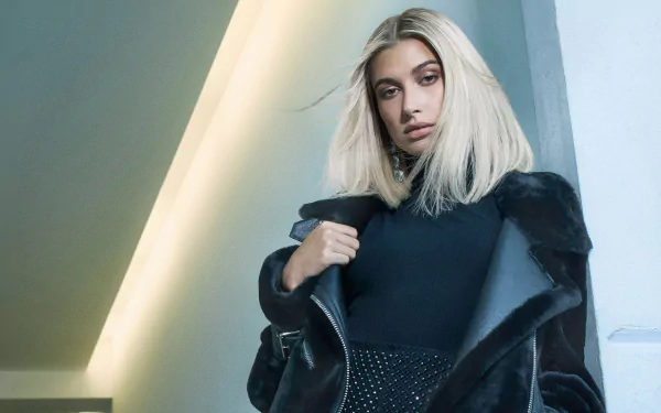 short hair blonde fashion American model Celebrity Hailey Baldwin HD Desktop Wallpaper | Background Image