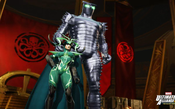 Hela (Marvel Comics) Destroyer (Marvel) video game Marvel Ultimate Alliance 3: The Black Order HD Desktop Wallpaper | Background Image