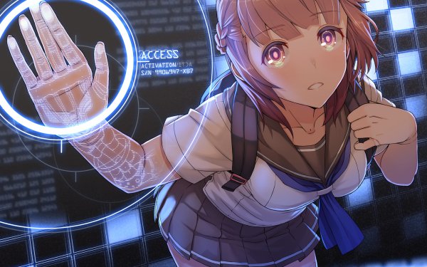 Anime Original Schoolgirl HD Wallpaper | Background Image