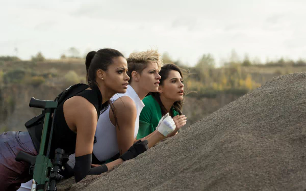 Naomi Scott Kristen Stewart Ella Balinska movie Charlie's Angels (2019) HD Desktop Wallpaper | Background Image