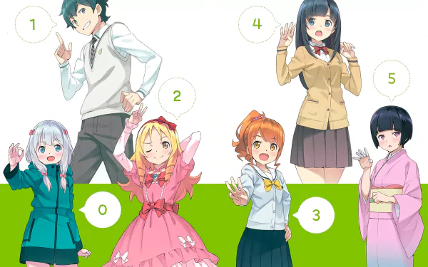 Tomoe Takasago Elf Yamada Senju Muramasa Megumi Jinno Masamune Izumi Sagiri Izumi Anime EroManga-Sensei HD Desktop Wallpaper | Background Image