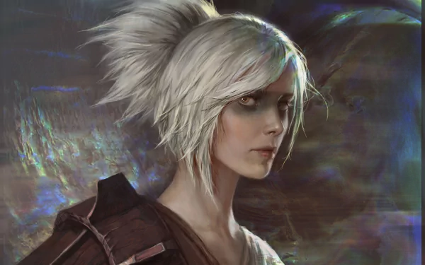 white hair Riven (League Of Legends) video game League Of Legends HD Desktop Wallpaper | Background Image