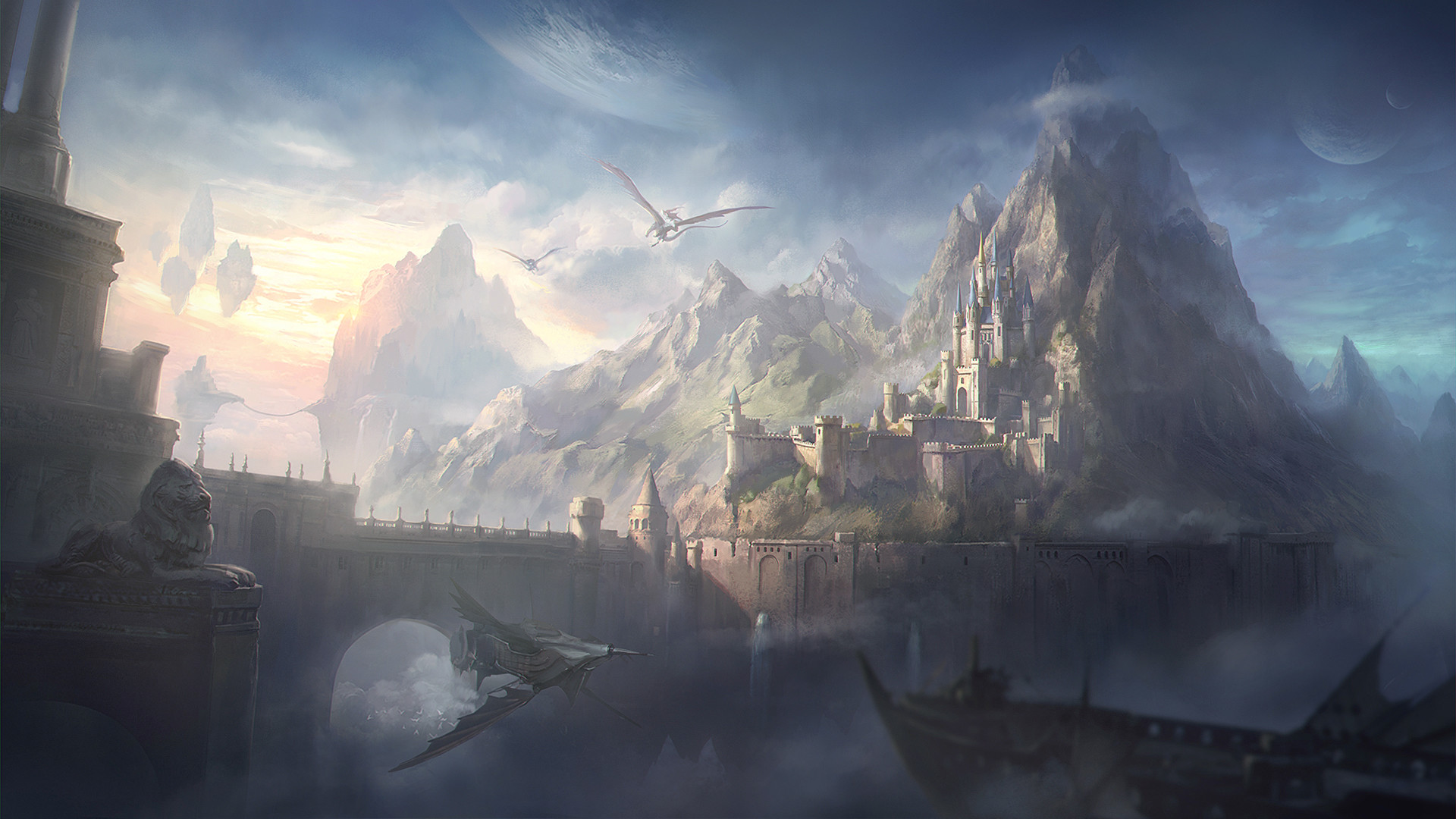 Fantasy City HD Wallpaper by Zhao Lei