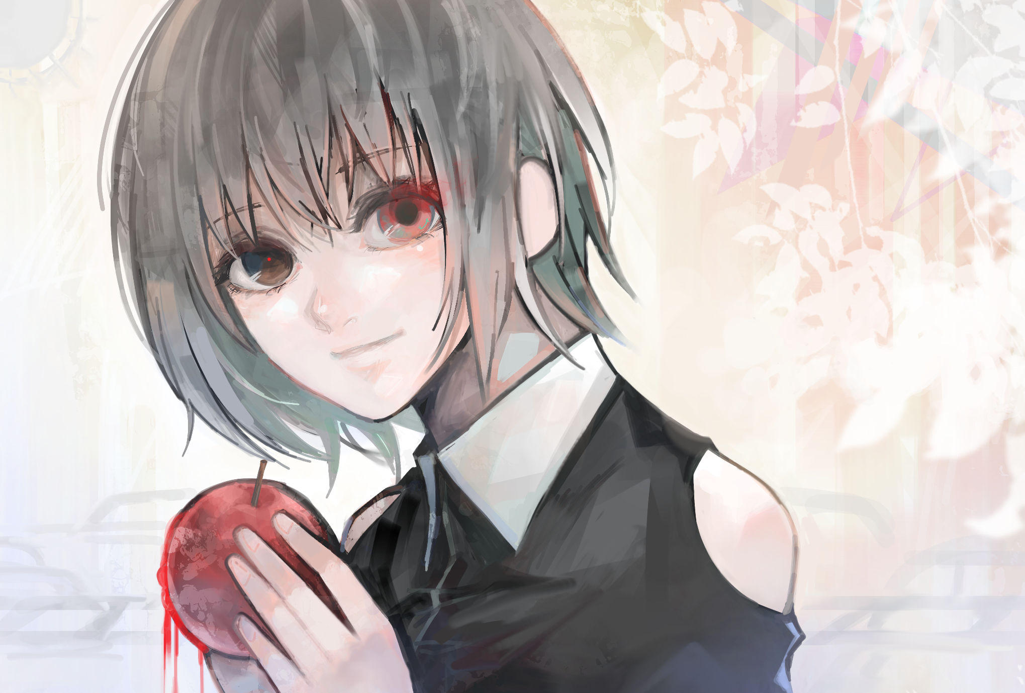 Tokyo Ghoul:re, Tokyo Ghoul, anime girls, red eyes, HD phone