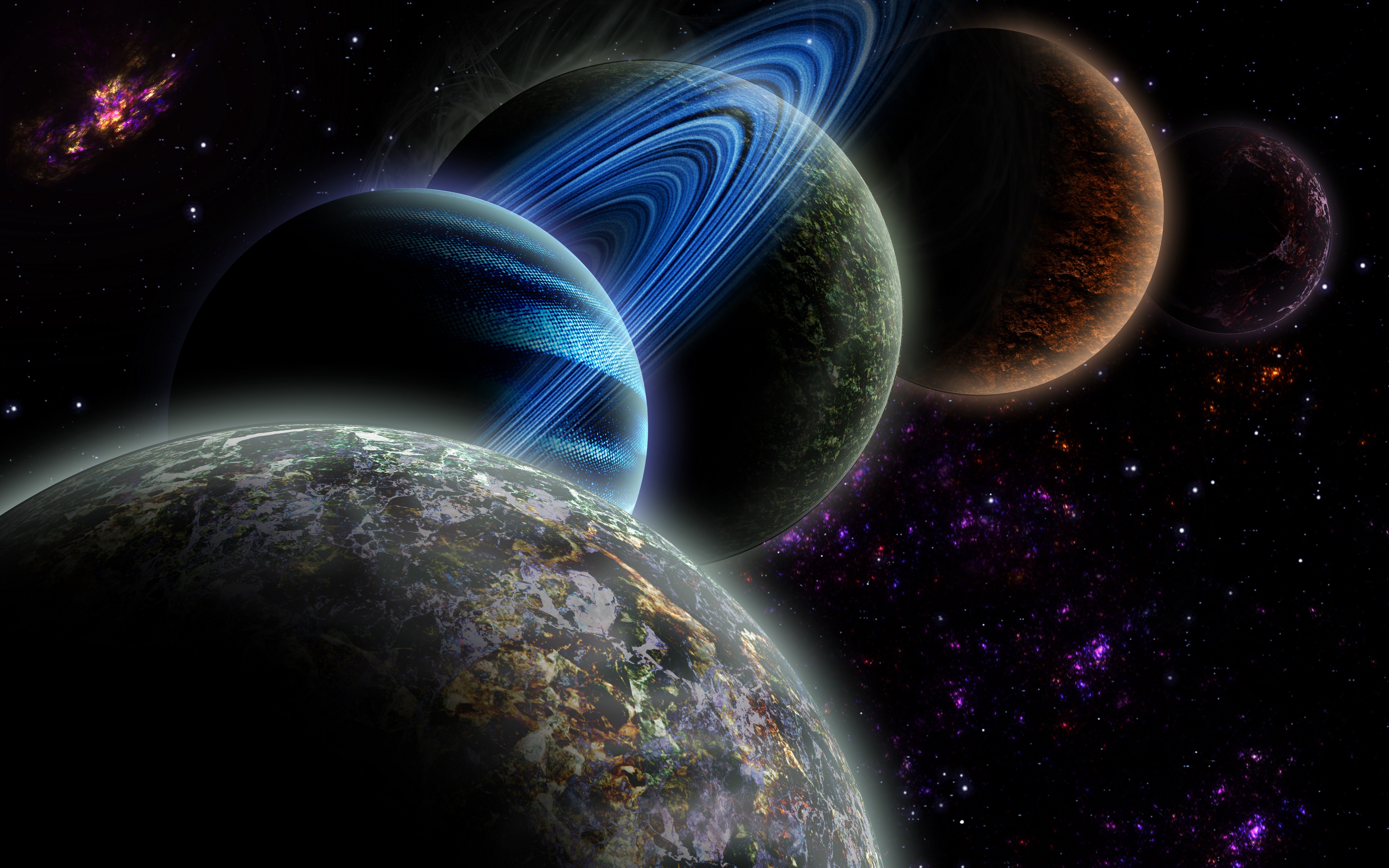 Planets 4k Ultra HD Wallpaper by BeBurn