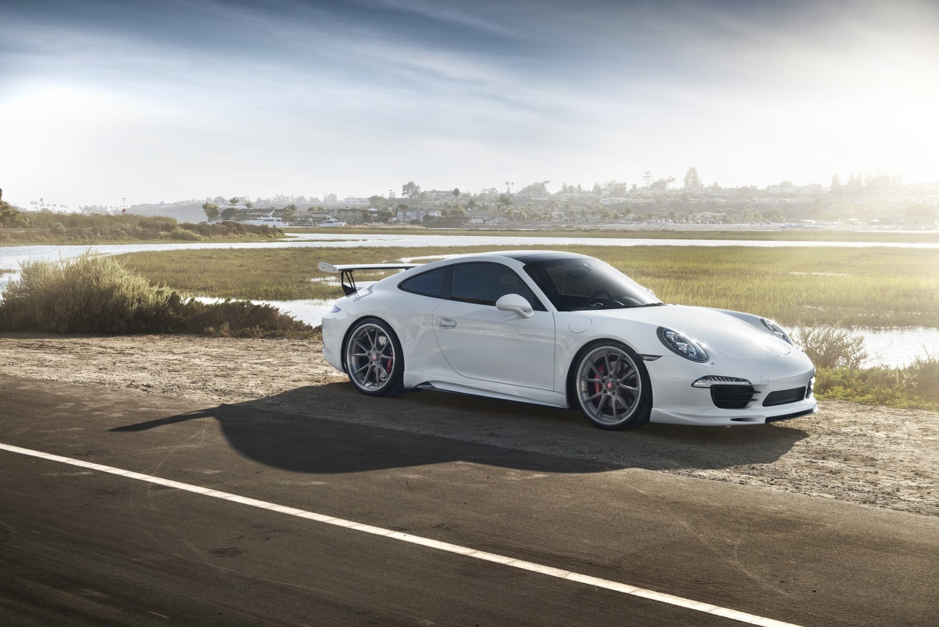 Download White Car Car Porsche Porsche 911 Porsche 911 Carrera 4S Vehicle Porsche 911 Carrera HD Wallpaper