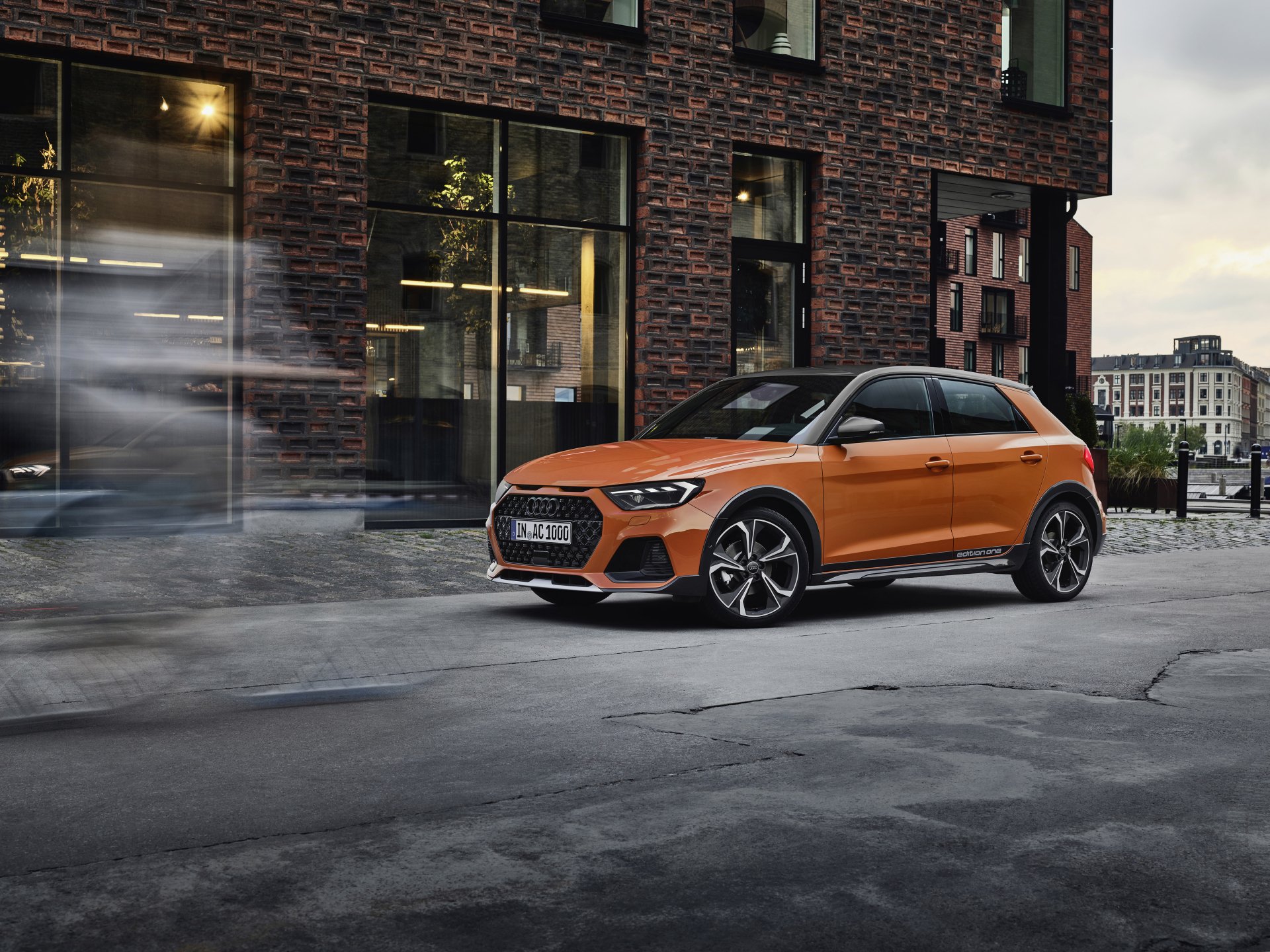 Download Compact Car Orange Car Car Audi Vehicle Audi A1 4k Ultra HD Wallpaper