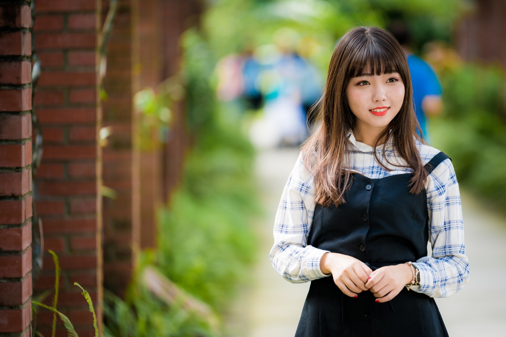 Download Brunette Smile Depth Of Field Model Woman Asian 4k Ultra HD Wallpaper