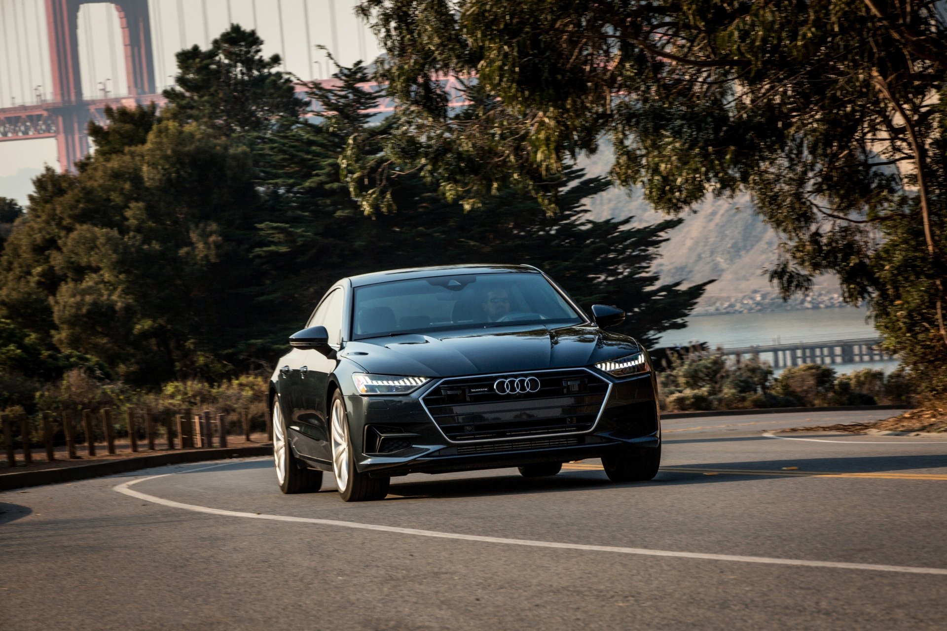 Download Black Hair Car Audi Vehicle Audi A7 4k Ultra HD Wallpaper