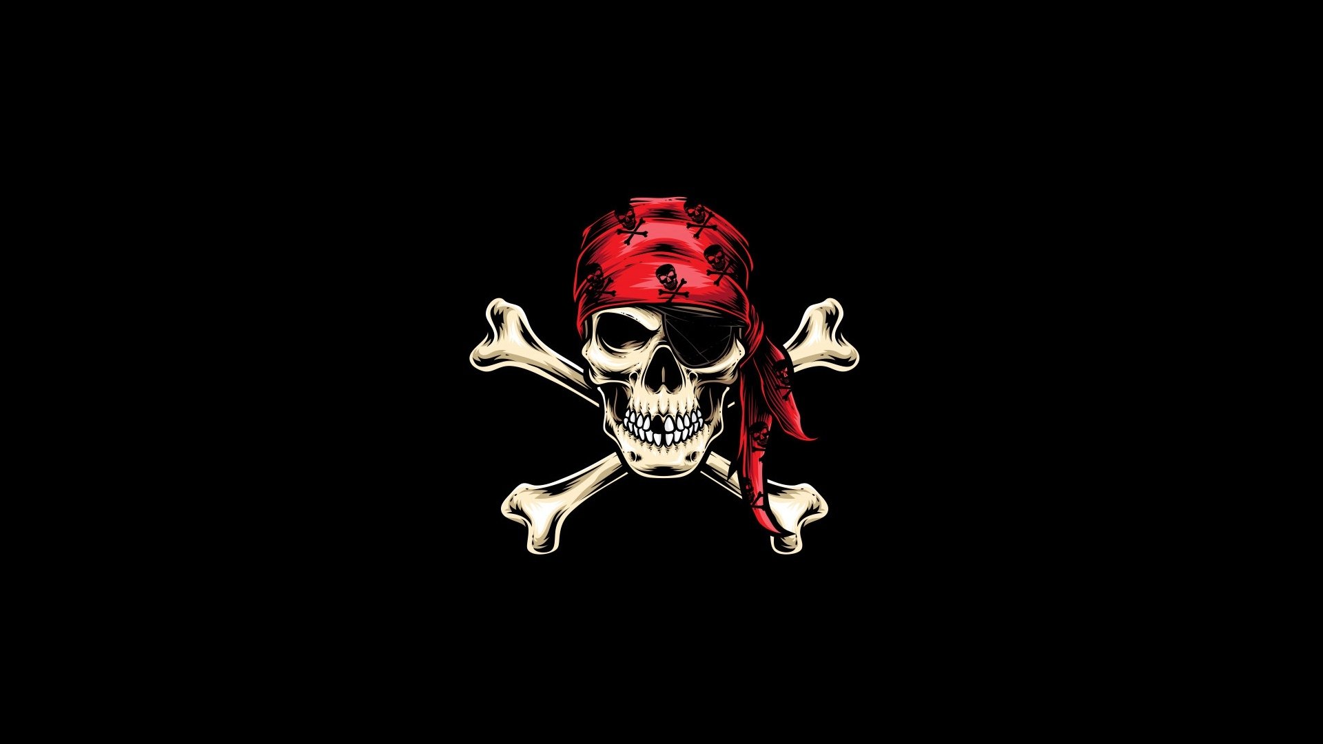 Download Pirate Dark Skull Bones HD Wallpaper by Inksyndromeartwork