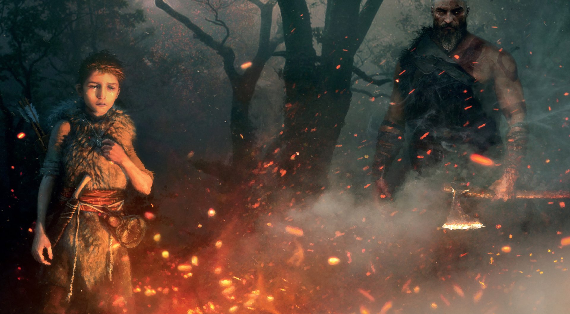 Download Kratos (God Of War) Atreus (God Of War) Video Game God Of War (2018) 4k Ultra HD Wallpaper by Jose Daniel Cabrera Peña