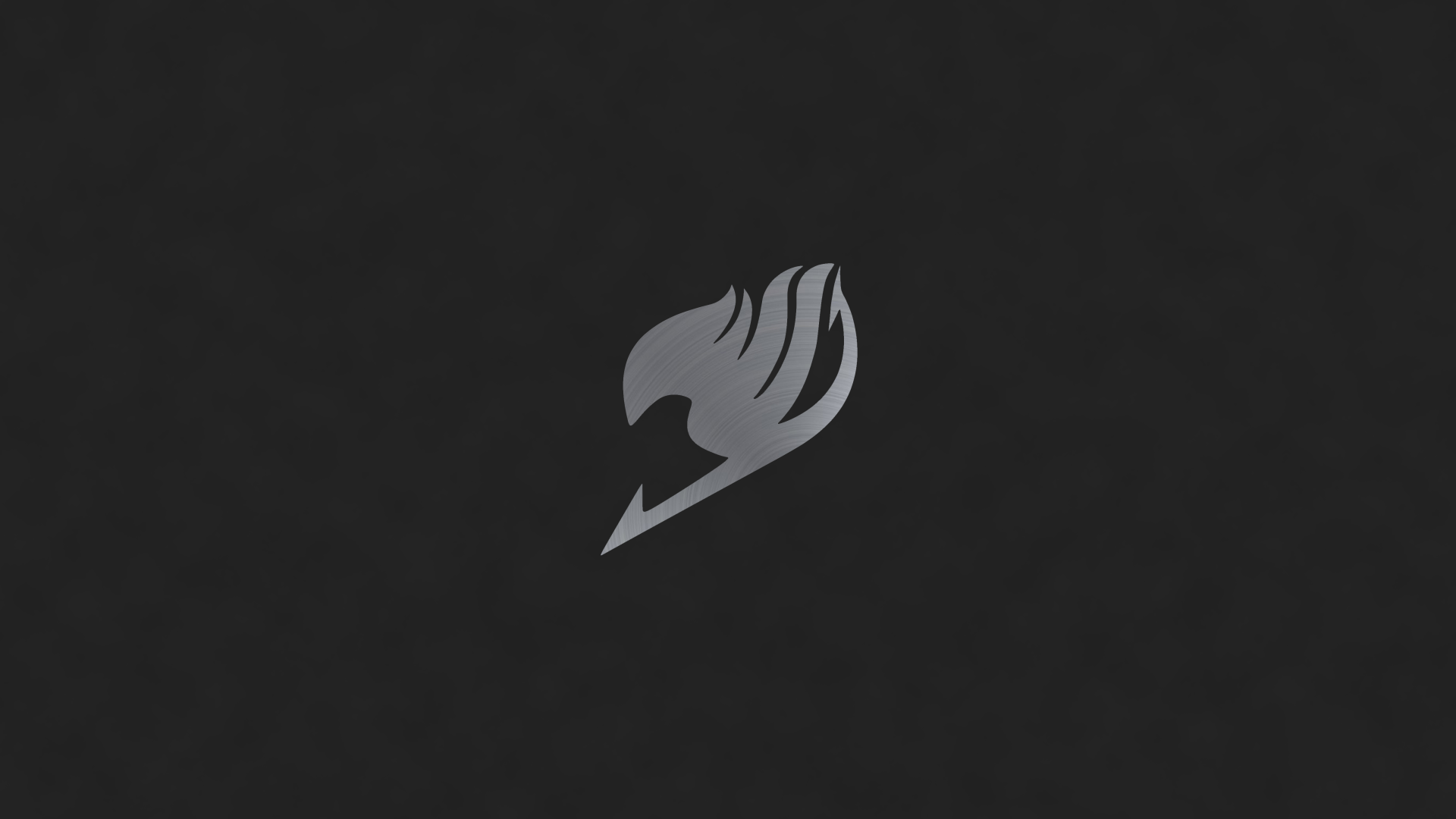 Fairy Tail anime logo in grayscale on a dark background, designed as a 4K Ultra HD PC desktop wallpaper and background.