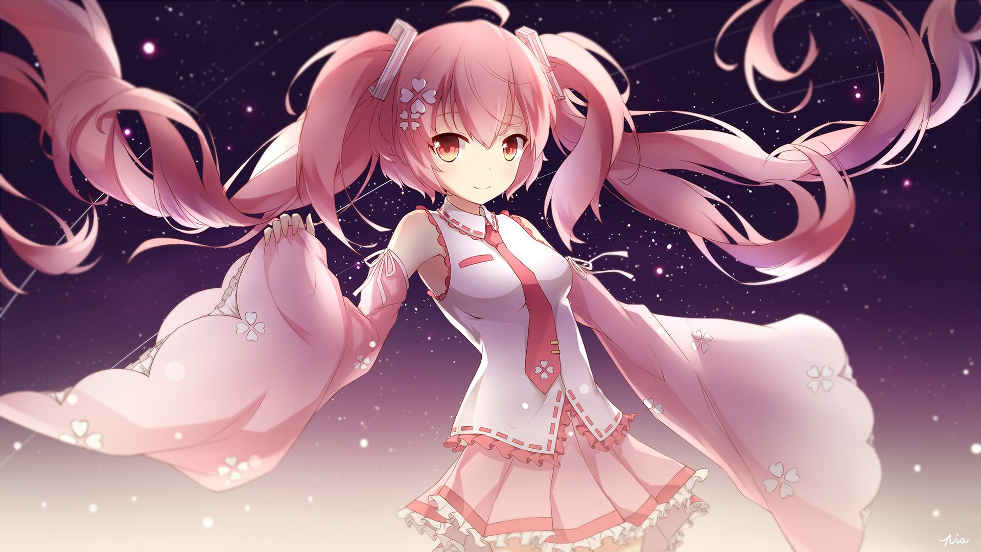 Download Sakura Miku Anime Vocaloid Hd Wallpaper By 最poi的nia 