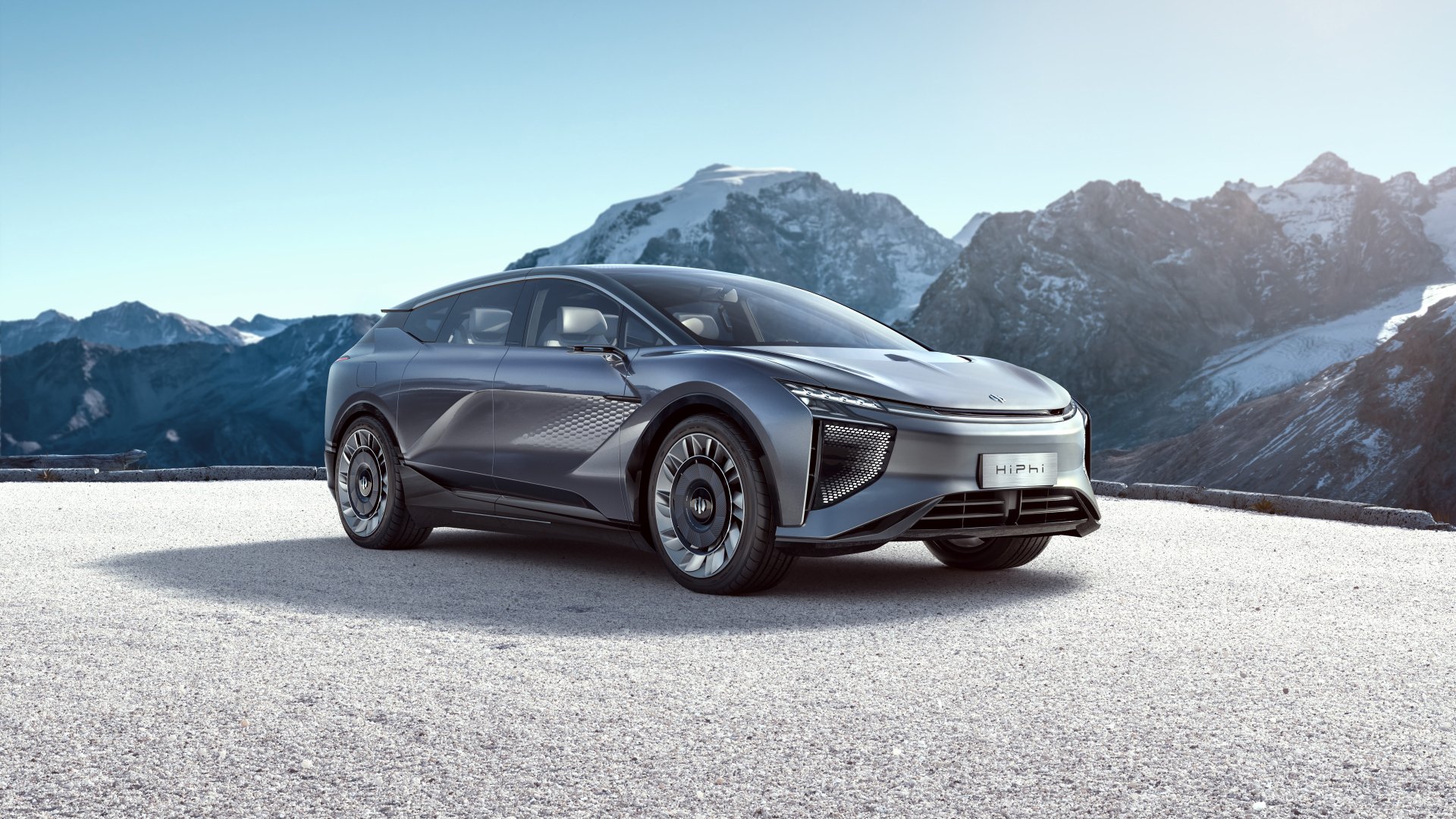 Download Human Horizons SUV Electric Car Vehicle Human Horizons HiPhi 1 8k Ultra HD Wallpaper