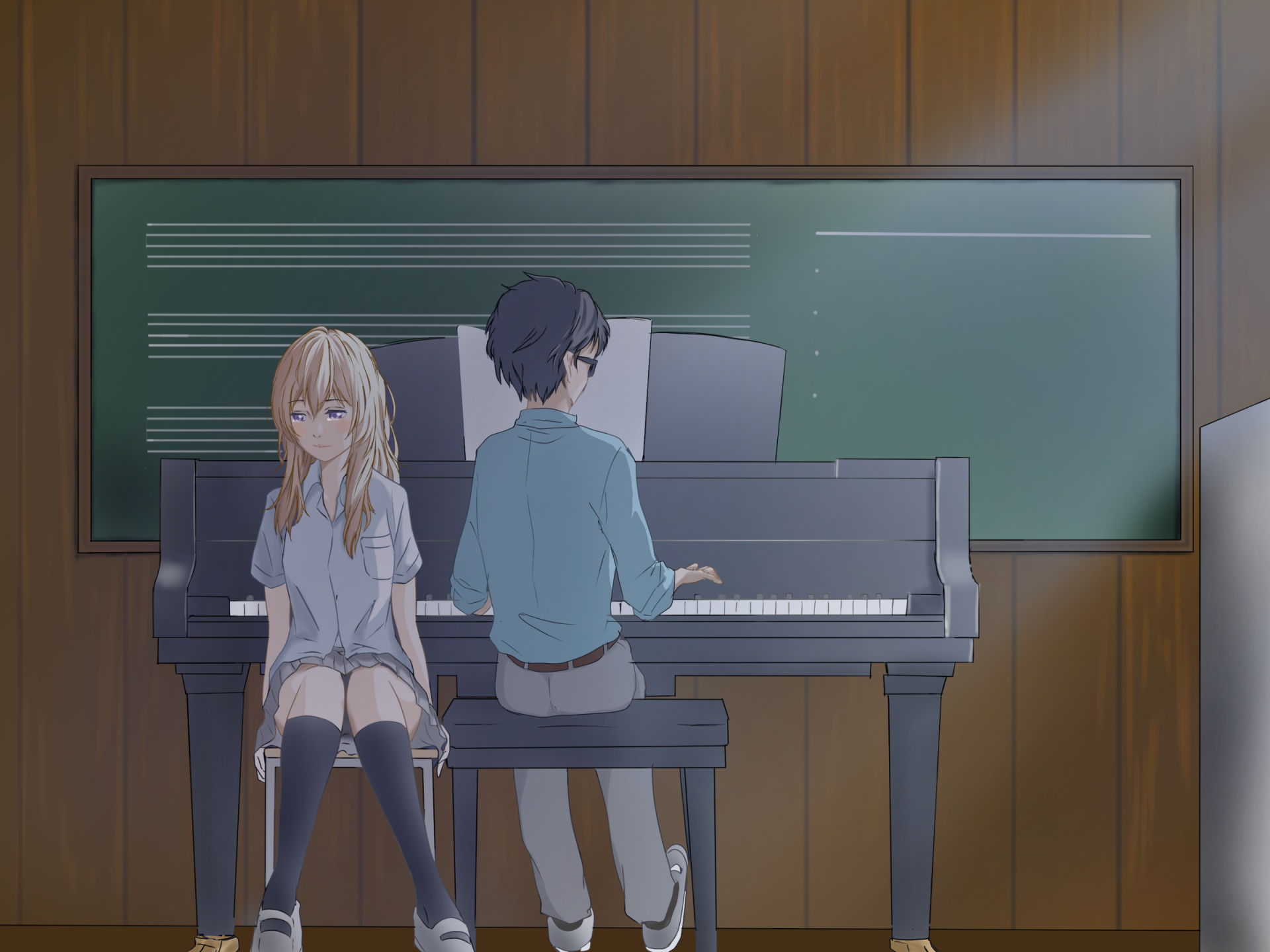 Download Kaori Miyazono Kousei Arima Anime Your Lie In April HD Wallpaper by take