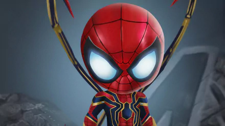 Iron-Spider chibi Comic spider man HD Desktop Wallpaper | Background Image