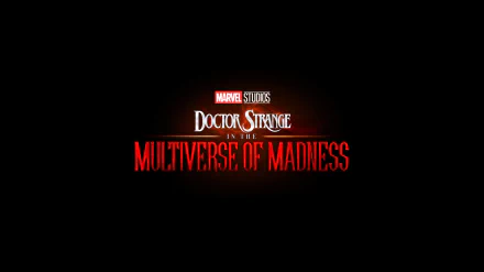 Logo of Marvel Studios' Doctor Strange in the Multiverse of Madness displayed as a 4K Ultra HD movie wallpaper for PC desktop background.