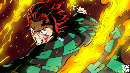 Tanjiro Kamado Anime Demon Slayer: Kimetsu no Yaiba HD Desktop Wallpaper | Background Image