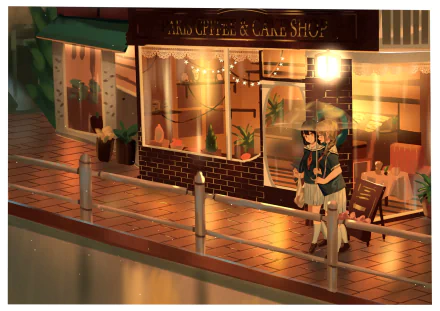 night Anime shop anime night HD Desktop Wallpaper | Background Image