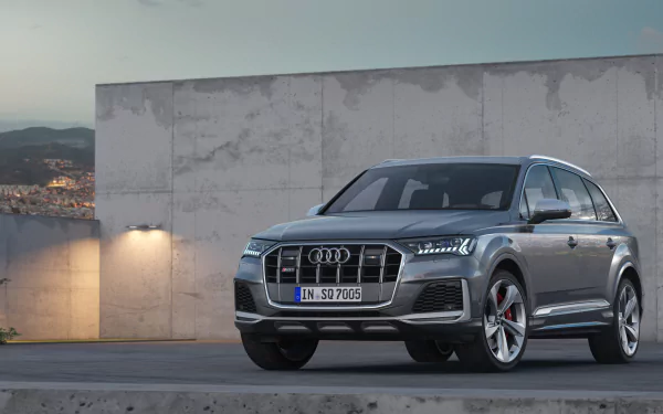 full-size car crossover car SUV silver car car Audi vehicle Audi Q7 HD Desktop Wallpaper | Background Image
