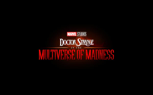 Doctor Strange in the Multiverse of Madness movie logo displayed as an HD desktop wallpaper.
