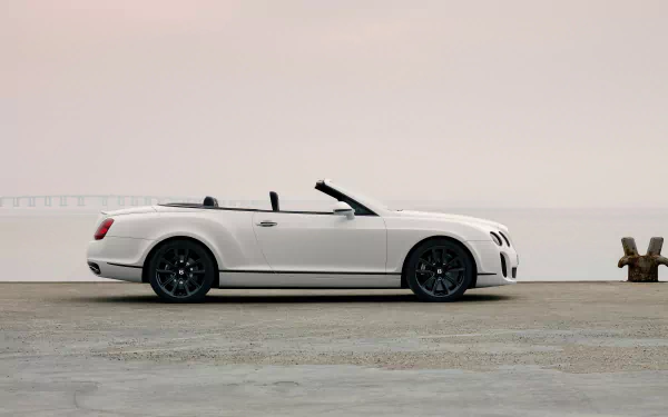 cabriolet white car car Bentley Continental Supersports Bentley vehicle Bentley Continental HD Desktop Wallpaper | Background Image