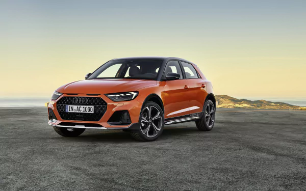 compact car orange car car Audi vehicle Audi A1 HD Desktop Wallpaper | Background Image