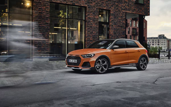 compact car orange car car Audi vehicle Audi A1 HD Desktop Wallpaper | Background Image