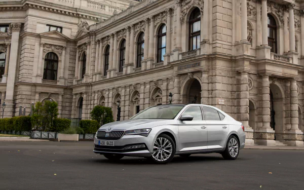 silver car compact car car Skoda vehicle Skoda Superb HD Desktop Wallpaper | Background Image