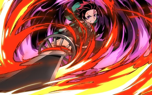 Anime Demon Slayer: Kimetsu no Yaiba Tanjiro Kamado Scar Weapon Katana Kimetsu no Yaiba Hinokami Kagura HD Wallpaper | Background Image