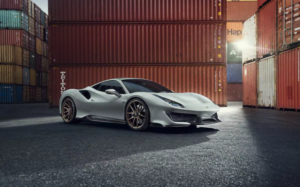 supercar silver car car Ferrari vehicle Ferrari 488 Pista HD Desktop Wallpaper | Background Image