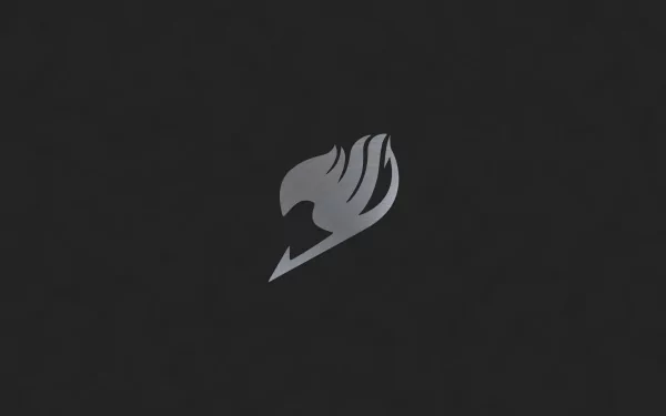Fairy Tail anime logo in grayscale on a dark background, designed as a 4K Ultra HD PC desktop wallpaper and background.