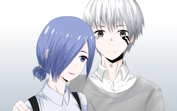 Ken Kaneki Touka Kirishima Anime Tokyo Ghoul:re HD Desktop Wallpaper | Background Image