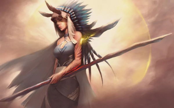staff fantasy shaman HD Desktop Wallpaper | Background Image