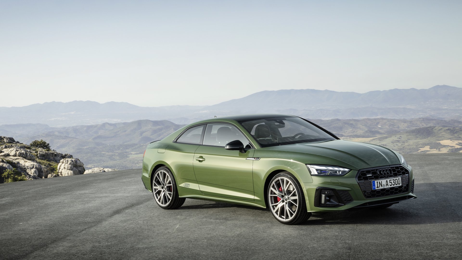 Download Green Car Audi Car Vehicle Audi A5 4k Ultra HD Wallpaper