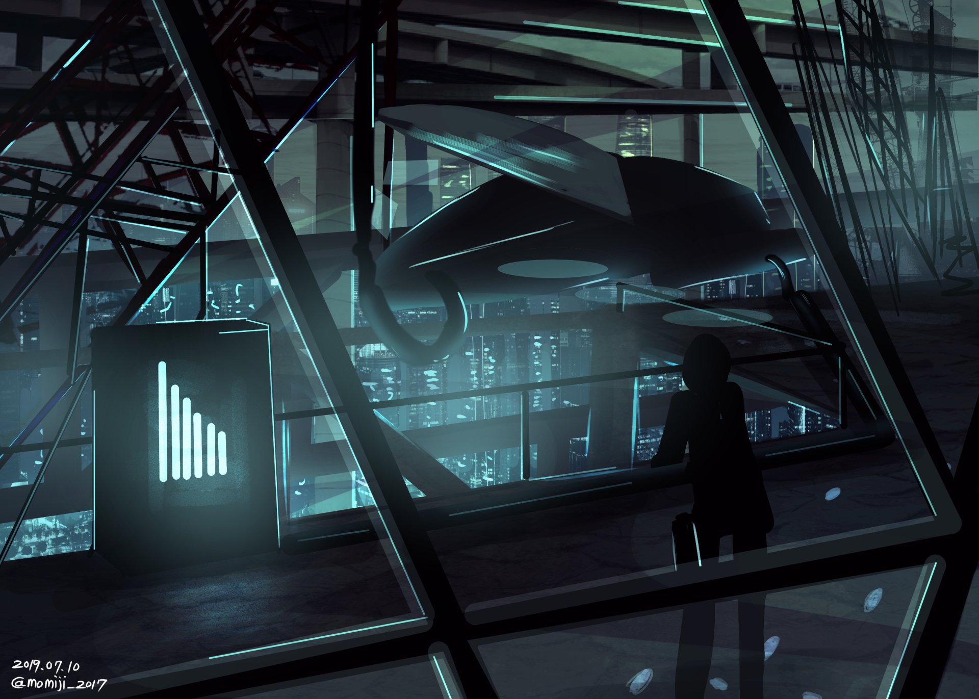 Download City Anime Original Anime City HD Wallpaper by 葉山 しぐれ