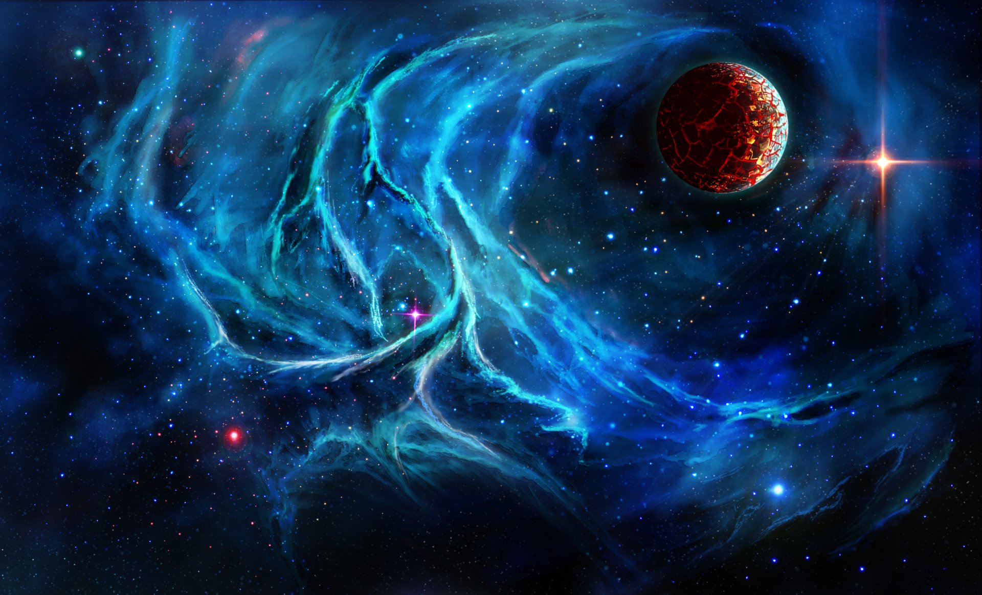 Download Planet Space Sci Fi Nebula HD Wallpaper by mxwwjack